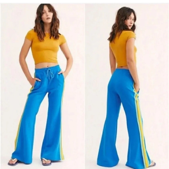 Free People She’s a Rainbow track pants ALTERED size small - Picture 3 of 15